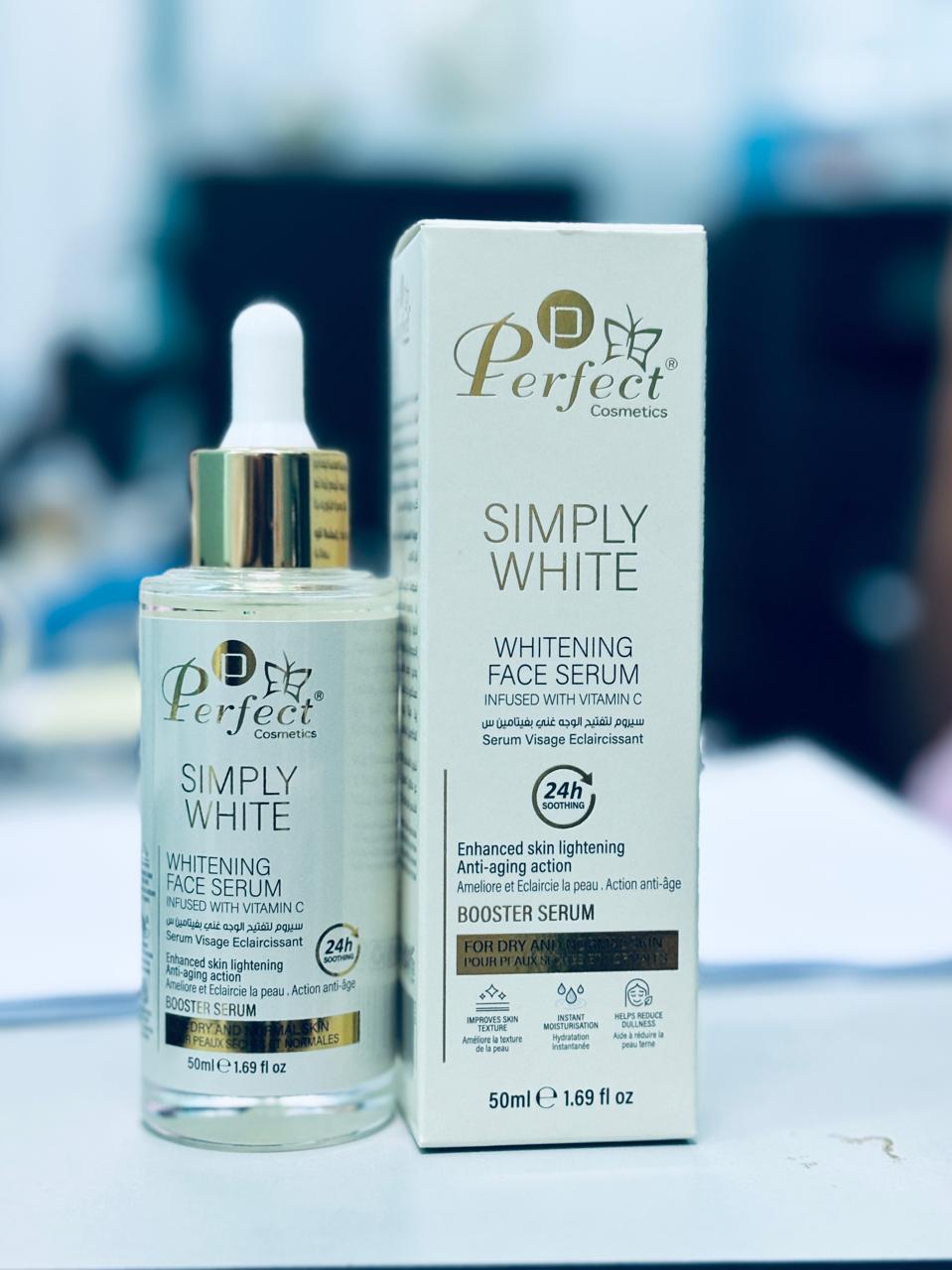 Simply white whitening face serum