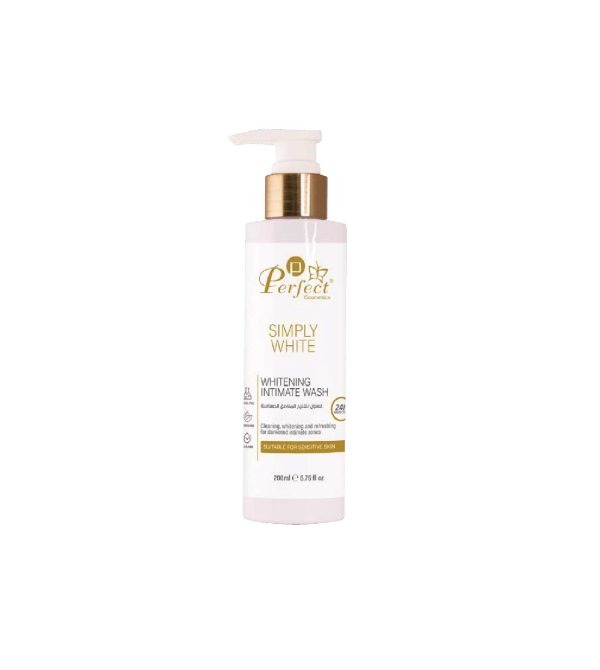 Simple white intimate wash.
